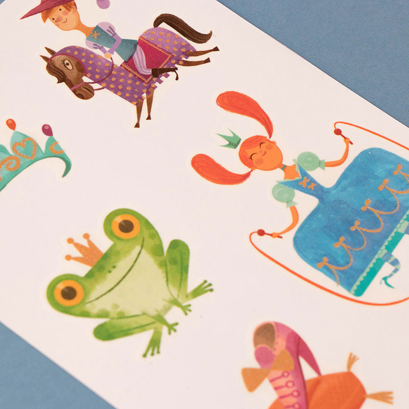 10 calcomanies de princeses